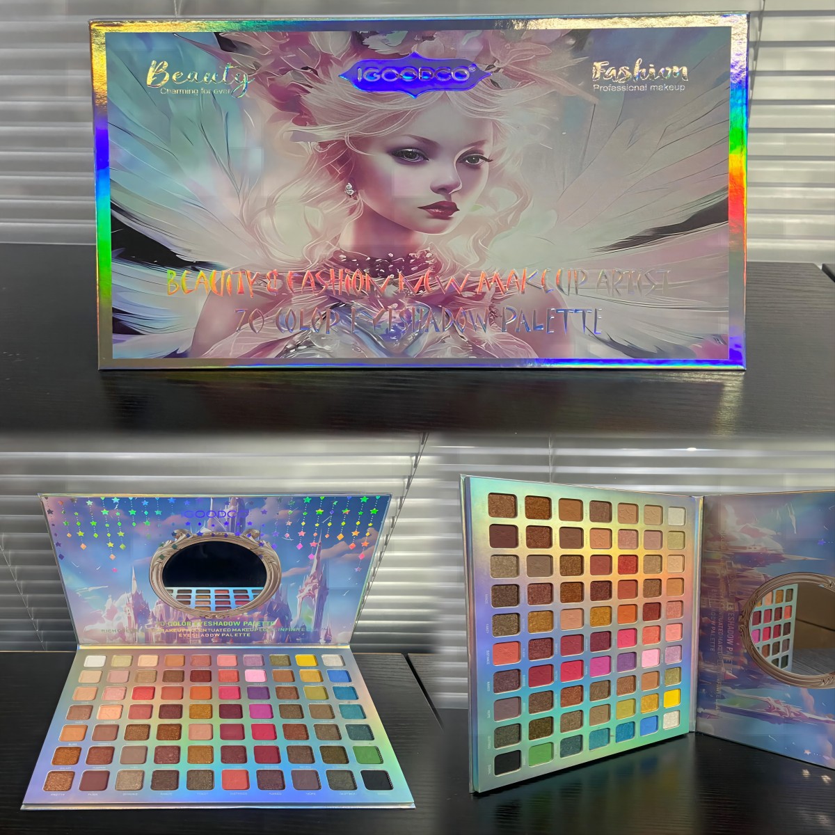 Beauty Makeup Eyeshadow Palette - ステージボールのアイシャドウパレット,70のアイシャドウプレート,キラキラマット,専用のネオン,美容メイク