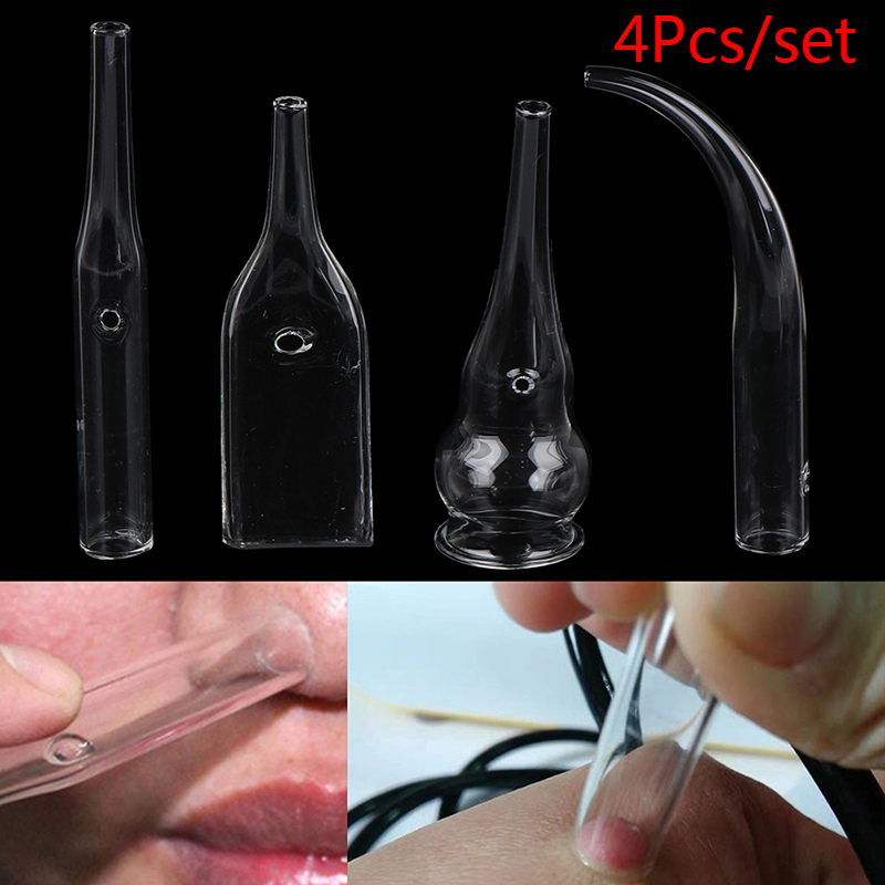 Pore Vacuum - 4 ピース/セットにきび除去ガラスパイプ顔毛穴クレンザー真空抽出チューブ