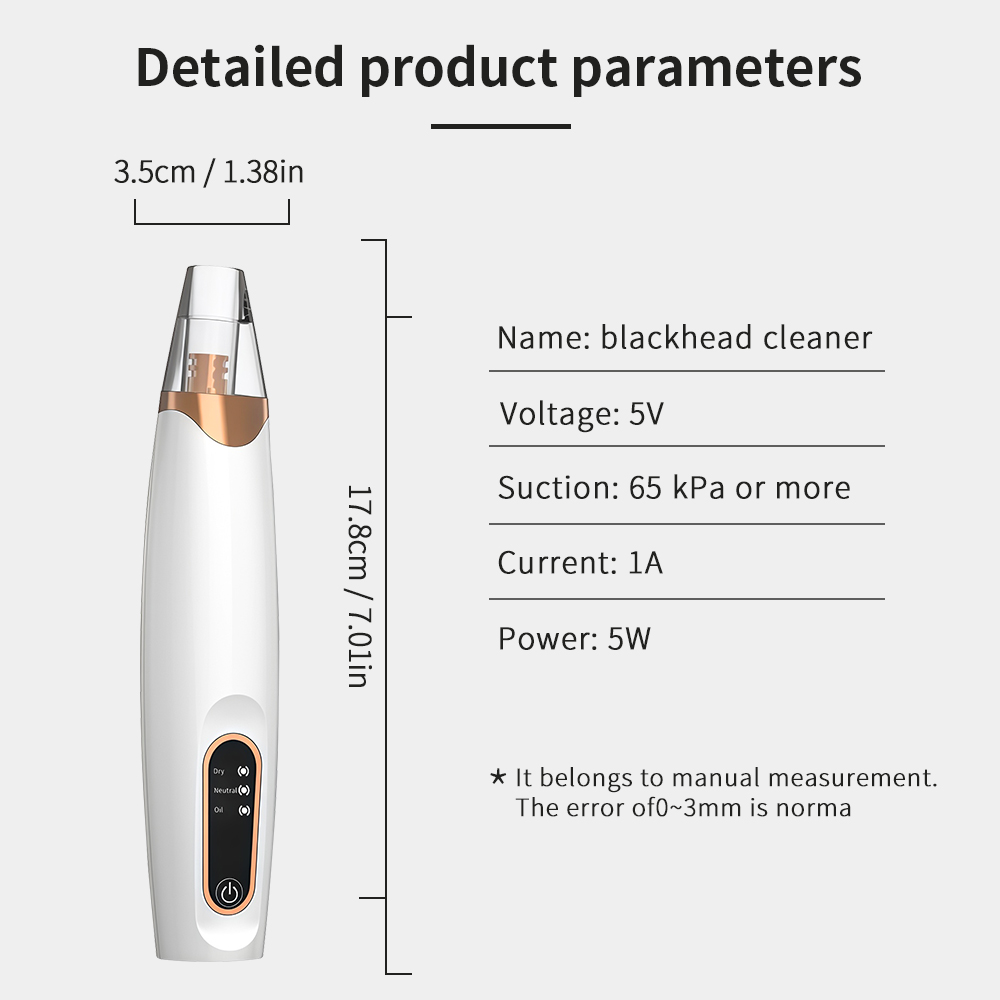 電気にきび真空リムーバー真空顔毛穴クリーナーにきび抽出ツール - Pore Vacuum のレビューと価格
