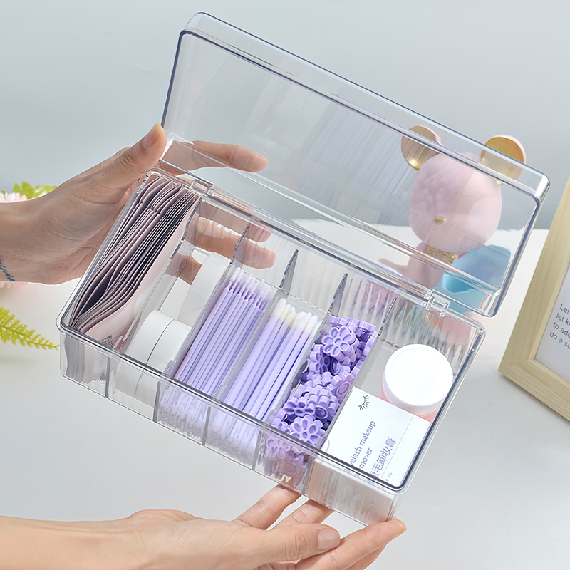 まつげエクステ用の透明な収納ボックス,美容アクセサリー,綿棒 - Beauty Makeup Box のレビューと価格