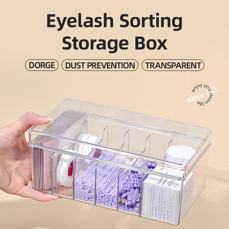 まつげエクステ用の透明な収納ボックス,美容アクセサリー,綿棒 - Beauty Makeup Box のレビューと価格