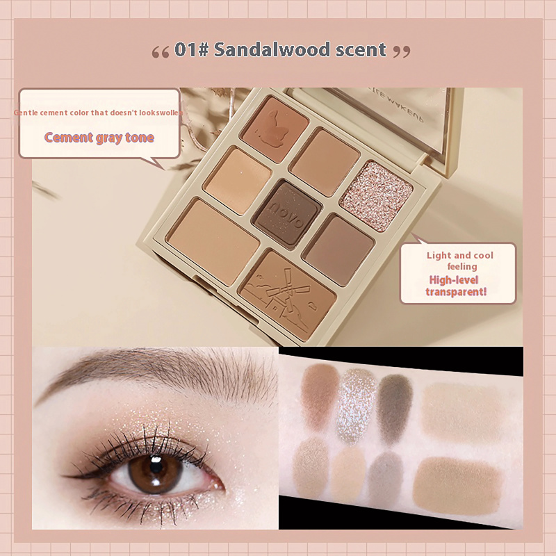 NOVOの美しい瞳が見えてくるようになる8色アイシャドウプレ - Beauty Makeup Novo のレビューと価格
