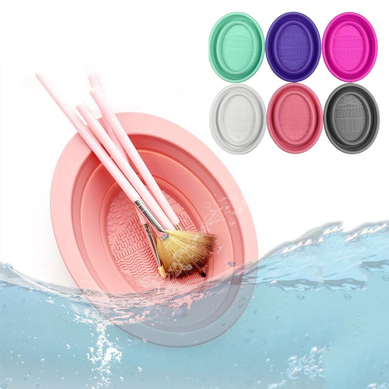 ソフトシリコーン化粧ブラシクリーナー折りたたみパウダーパフク - Beauty Makeup Box のレビューと価格