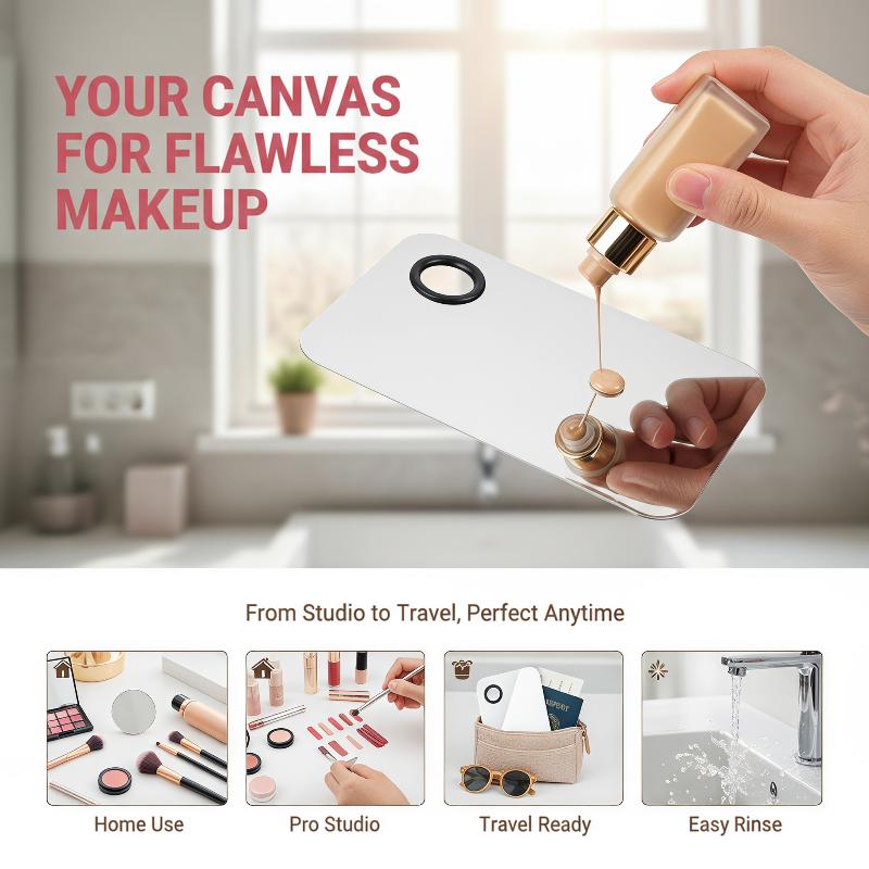 ステンレス製メイクアップミキシングパレット、ファンデーション - Beauty Makeup Eyeshadow Palette のレビューと価格