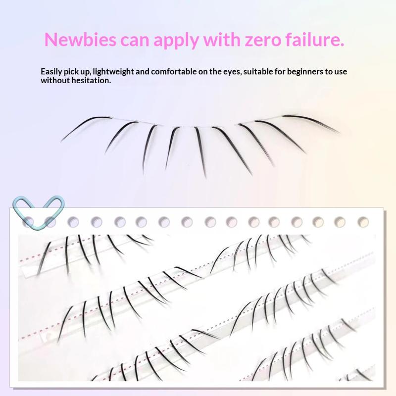 1 セット自己粘着下まつげクラスター接着剤なしナチュラルコミ - Beauty Natural Makeup のレビューと価格