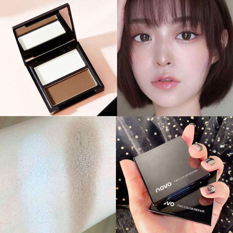 NOVO ツートーンメイクアップディスクパウダー 防水高光沢 - Beauty Makeup Novo のレビューと価格