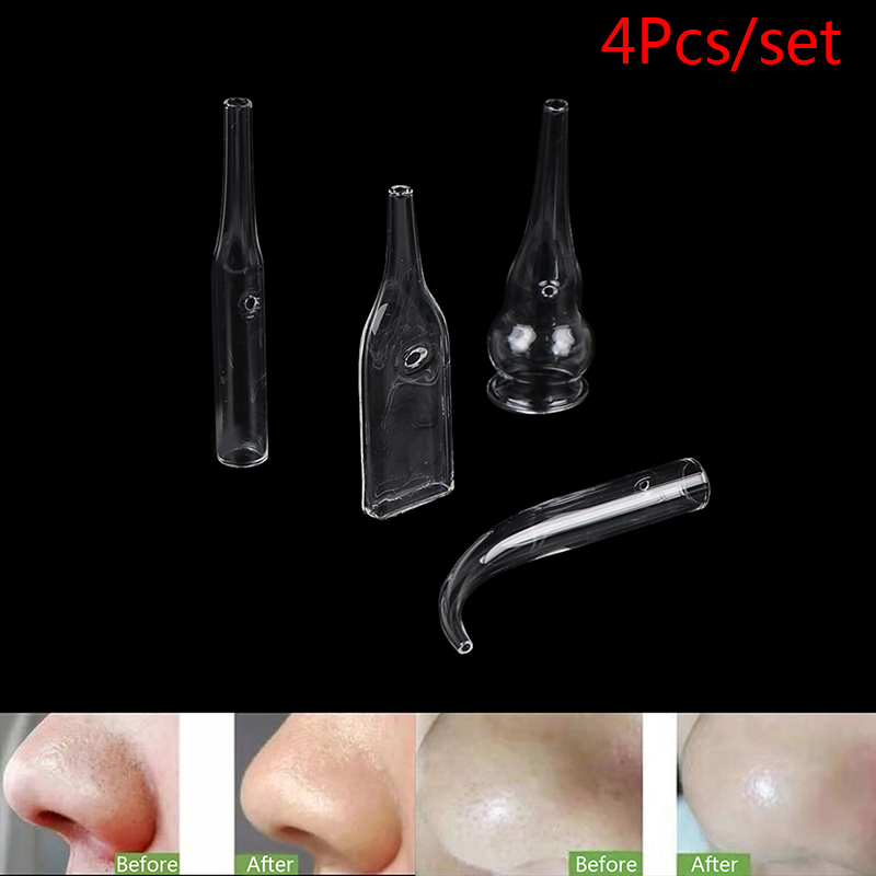 4 ピース/セットにきび除去ガラスパイプ顔毛穴クレンザー真空 - Pore Vacuum のレビューと価格