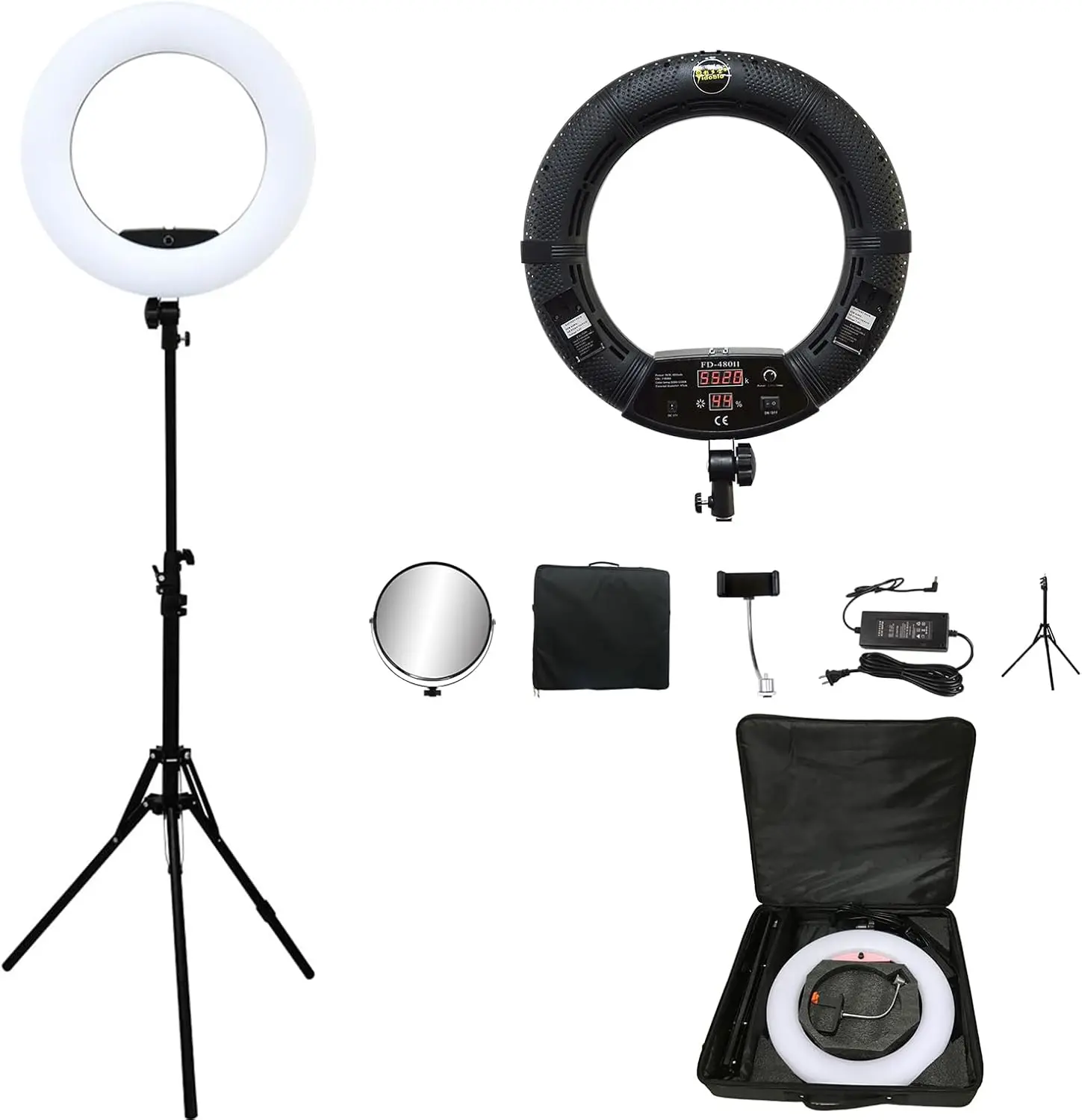 FD480 リングランプ 18インチ LEDリングライト ス - Beauty Makeup Youtube のレビューと価格